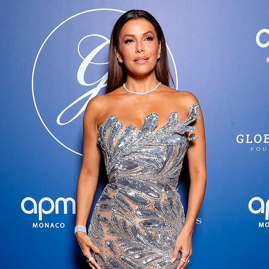 Eva Longoria Dazzles in a Sequined Gown at Global Gift Gala in Paris