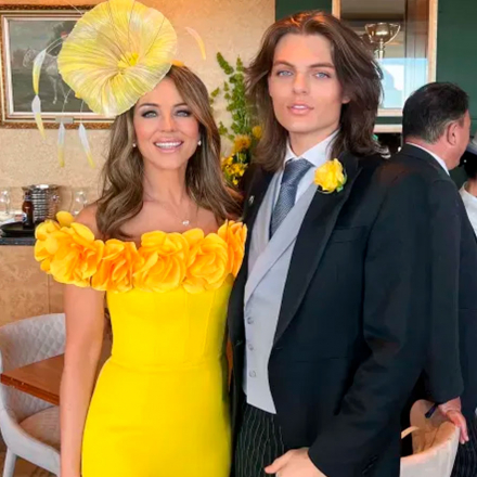 59-Year-Old Elizabeth Hurley Steps Out with Her Handsome Son