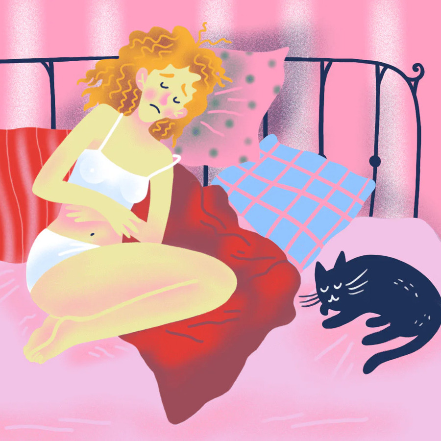 What happens to the body before and during menstruation?