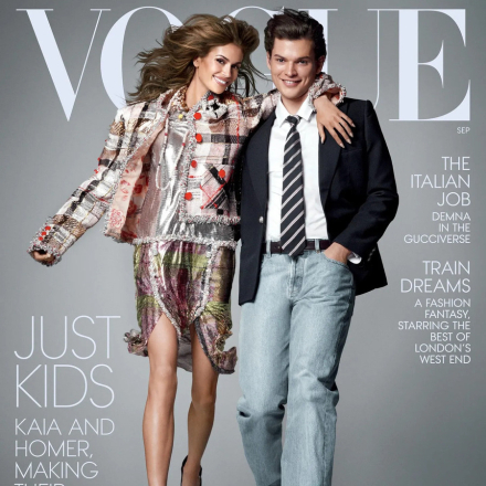 Kaia Gerber and Homer Gere Recreate Their Parents' Iconic Vogue Photo