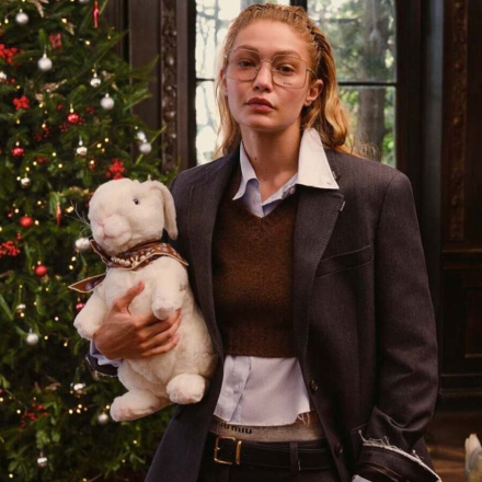 Gigi Hadid Stars in Miu Miu's Holiday Fairytale: A Grand Townhouse, Plush Toys and Fashion with Personality